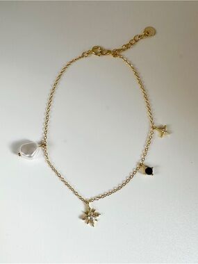 Gold Star & Pearl Charm Bracelet